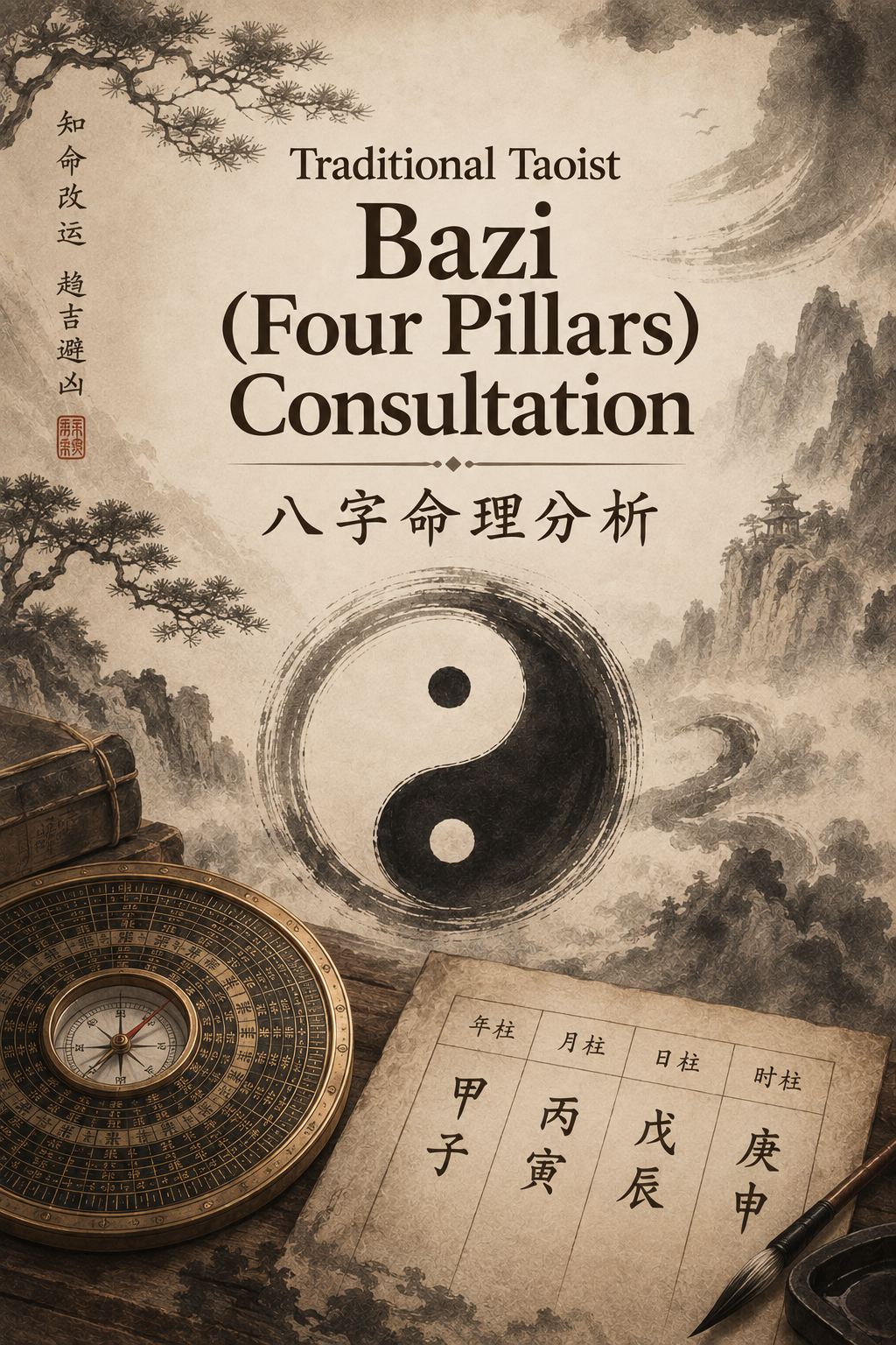Traditional Taoist Bazi（Four Pillars ）Consultation 八字命理分析