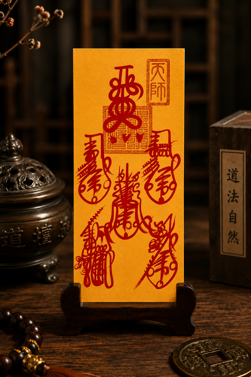 Taoist Five-Way Wealth Talisman (Fu) 五路财神符